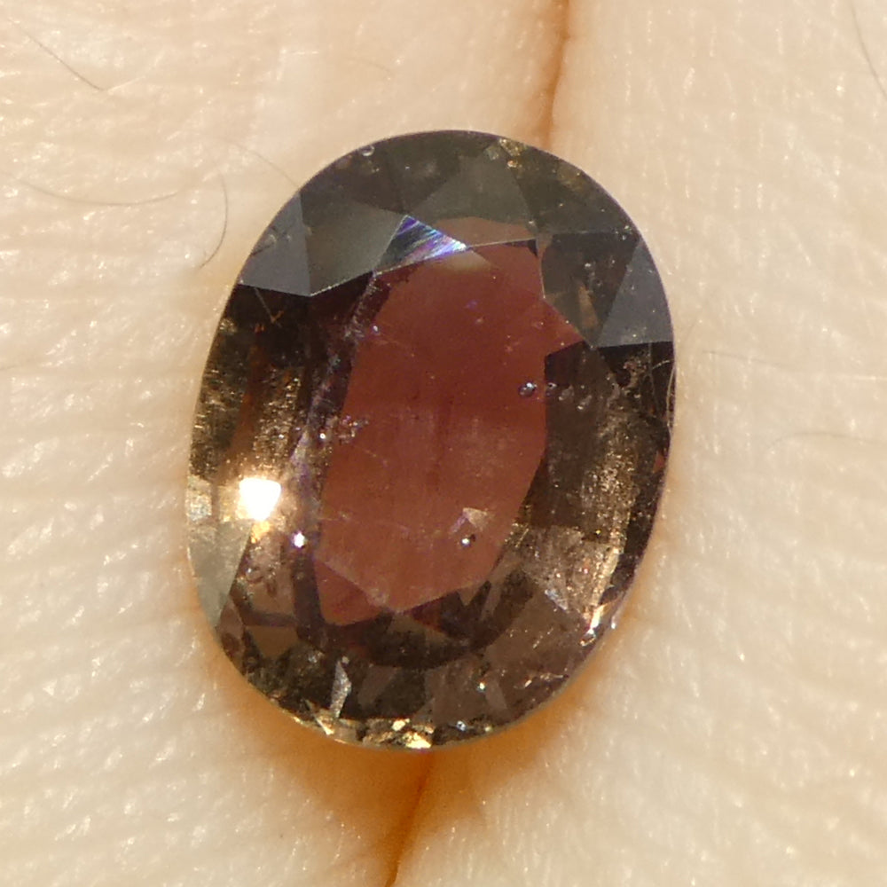 1.57ct Oval Brownish Pink Tanzanian Sapphire, heated single stone from SkyJems Canadian gem specialists