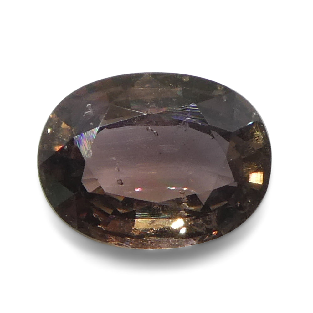 1.57ct Oval Brownish Pink Sapphire from Tanzania - Skyjems Wholesale Gemstones