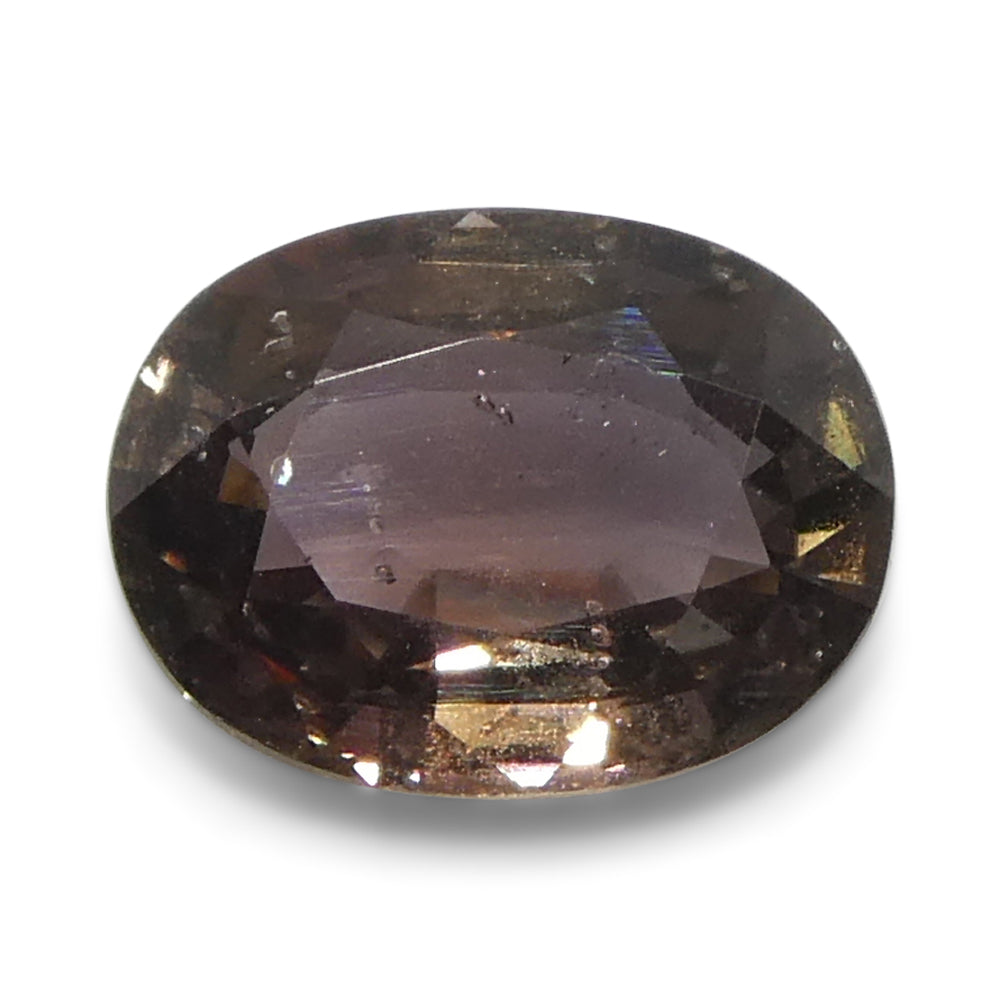 1.57ct Oval Brownish Pink Tanzanian Sapphire, heated single stone from SkyJems Canadian gem specialists