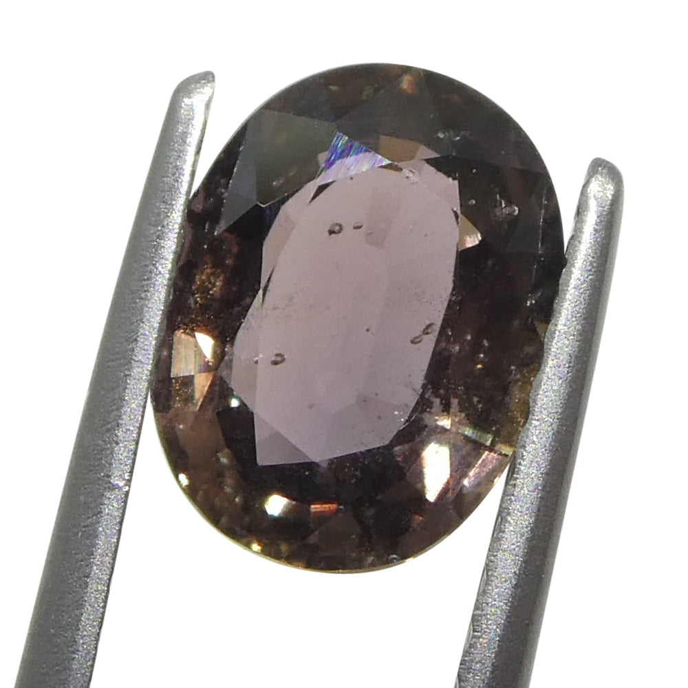 1.57ct Oval Brownish Pink Tanzanian Sapphire, heated single stone from SkyJems Canadian gemstone collection