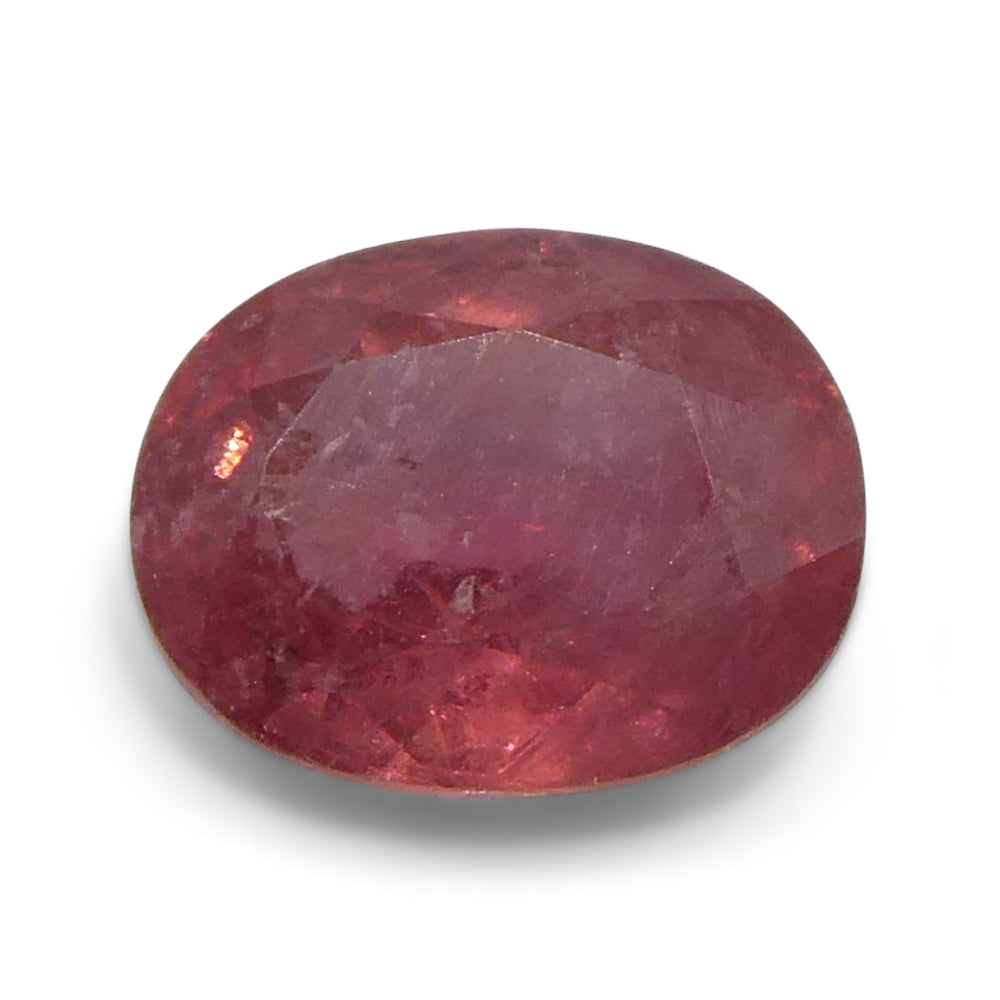 1.31ct Oval Orangy-Pink Padparadscha Sapphire from Tanzania - Skyjems Wholesale Gemstones