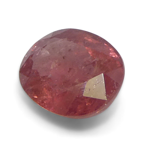 1.31ct Oval Orangy-Pink Sapphire from Tanzania
