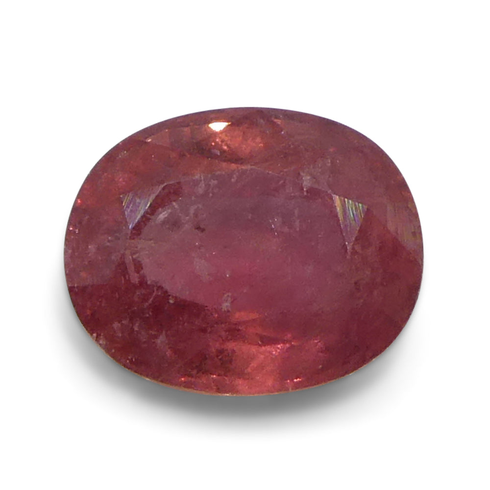 1.31ct Oval Orangy-Pink Padparadscha Sapphire from Tanzania - Skyjems Wholesale Gemstones