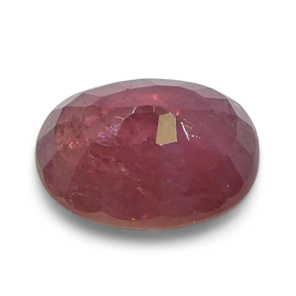 1.31ct Oval Orangy-Pink Padparadscha Sapphire from Tanzania - Skyjems Wholesale Gemstones