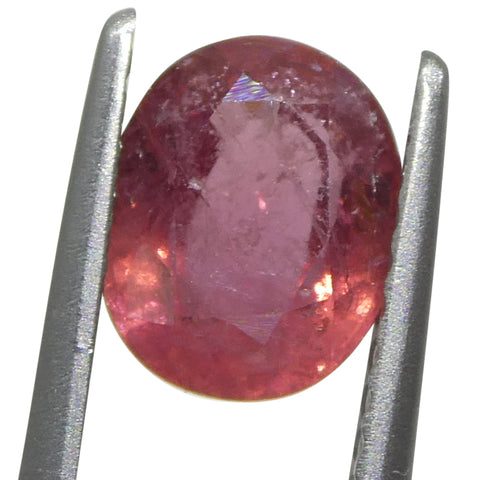 1.31ct Oval Orangy-Pink Sapphire from Tanzania