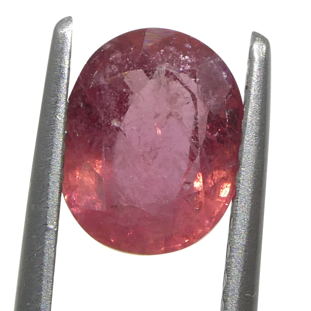 1.31ct Oval Orangy-Pink Padparadscha Sapphire from Tanzania - Skyjems Wholesale Gemstones