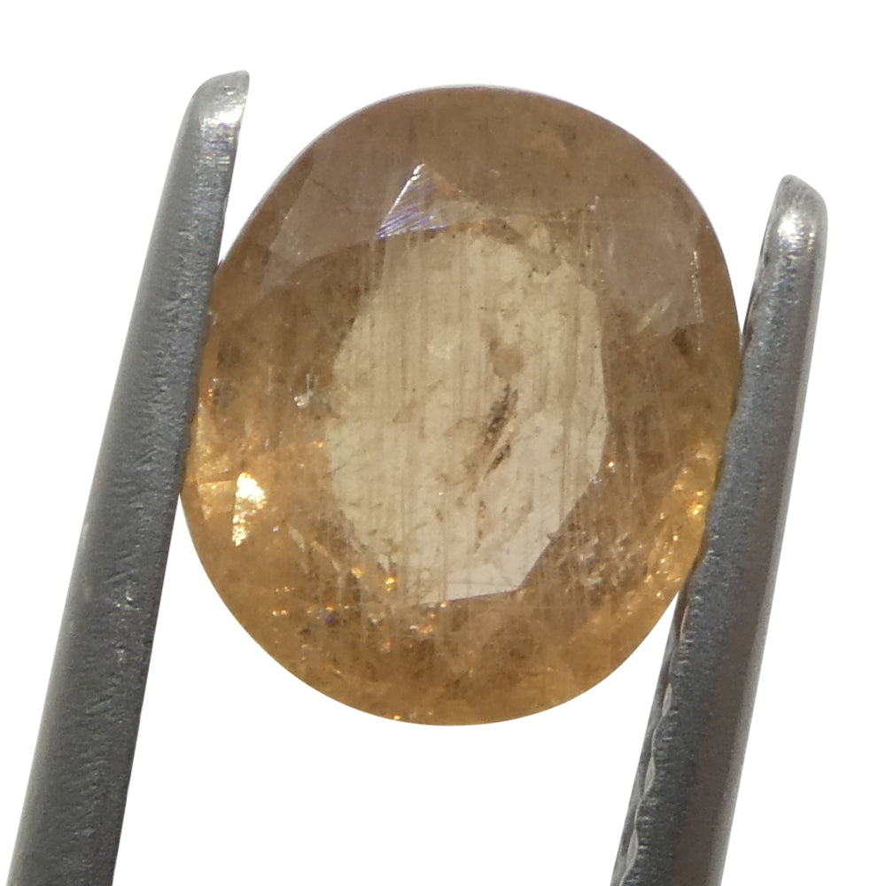 1.54ct Unheated Oval Orange Padparadscha Sapphire from Tanzania, Unheated - Skyjems Wholesale Gemstones