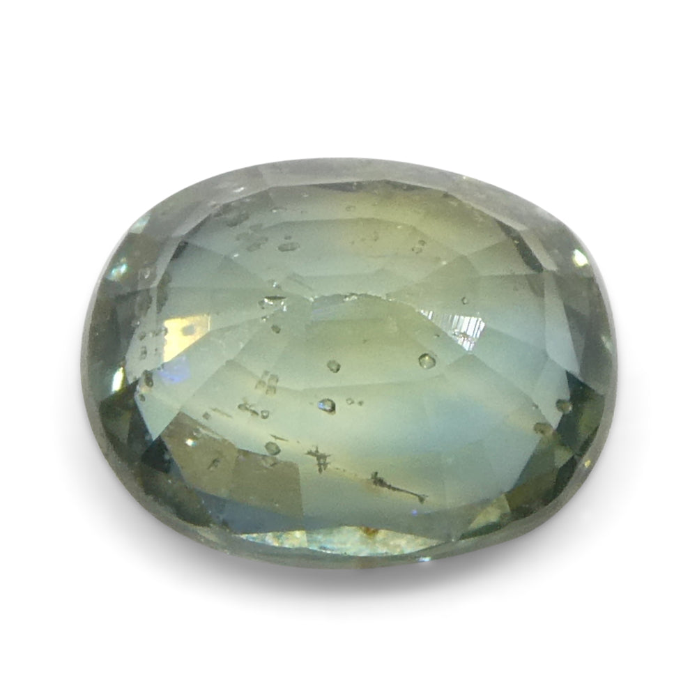 1.72ct Unheated Oval Greenish-Blue Teal Sapphire from Tanzania, Unheated - Skyjems Wholesale Gemstones