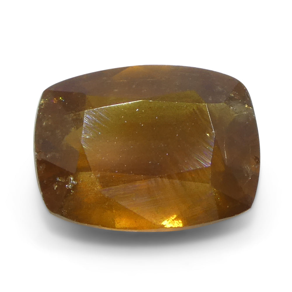 2.26ct Cushion Orange-Brown Sapphire from Tanzania, unheated rare gem by SkyJems Canadian gemstone experts
