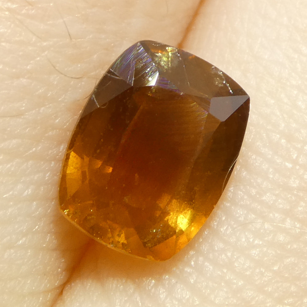 2.26ct Cushion Orange-Brown Sapphire from Tanzania, Unheated - Skyjems Wholesale Gemstones