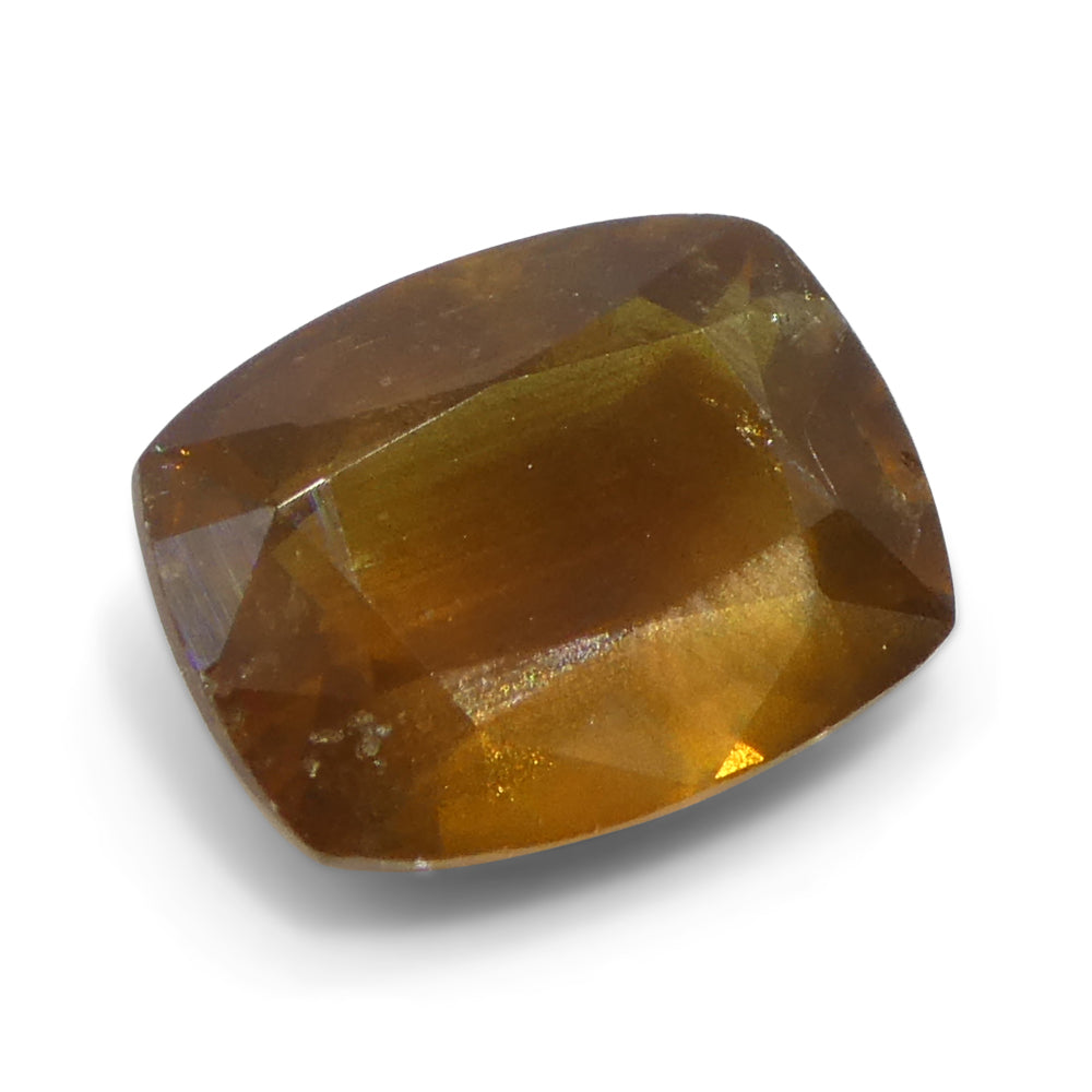 2.26ct Cushion Orange-Brown Sapphire from Tanzania, Unheated - Skyjems Wholesale Gemstones