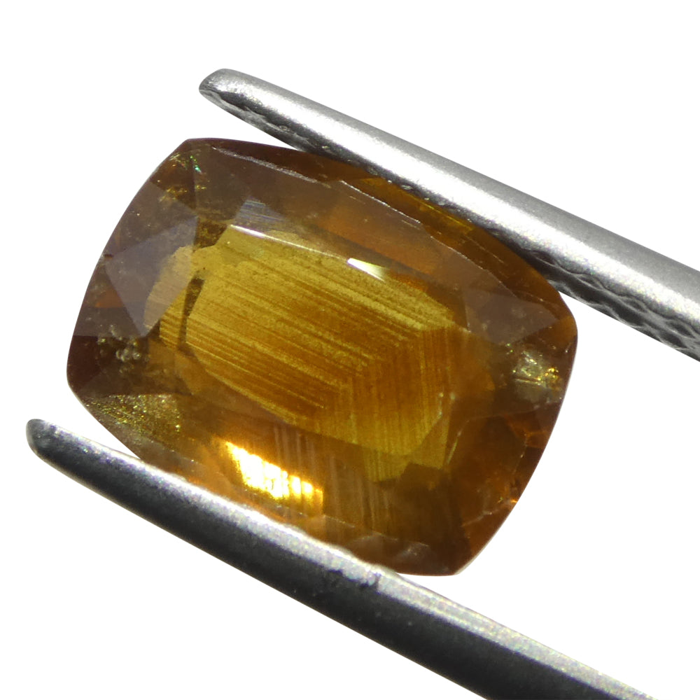 2.26ct Cushion Orange-Brown Sapphire from Tanzania, Unheated - Skyjems Wholesale Gemstones