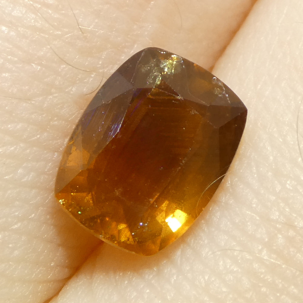 2.26ct Cushion Orange-Brown Sapphire from Tanzania, Unheated - Skyjems Wholesale Gemstones