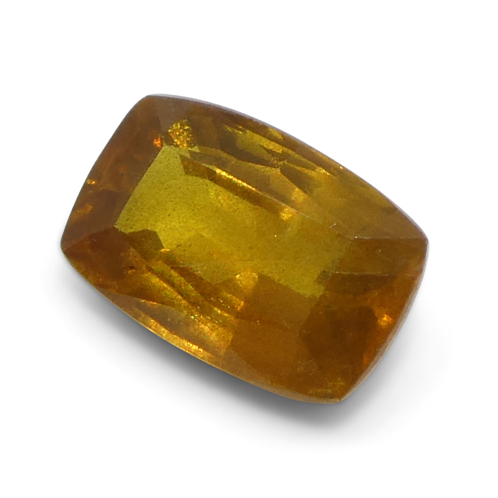 1.38ct Cushion Orange Sapphire from Tanzania, Heated - Skyjems Wholesale Gemstones