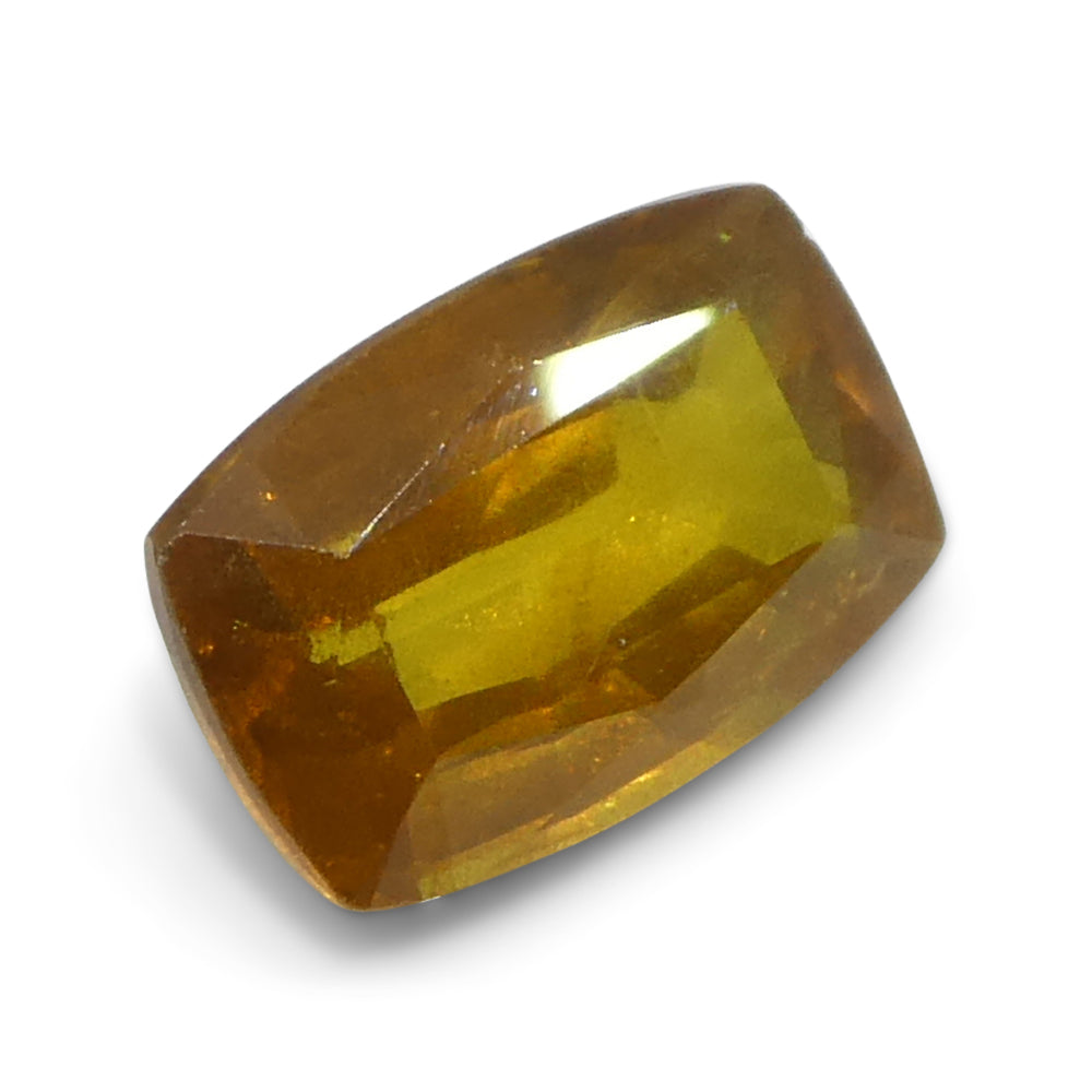 1.38ct Cushion Orange Sapphire from Tanzania, Heated - Skyjems Wholesale Gemstones