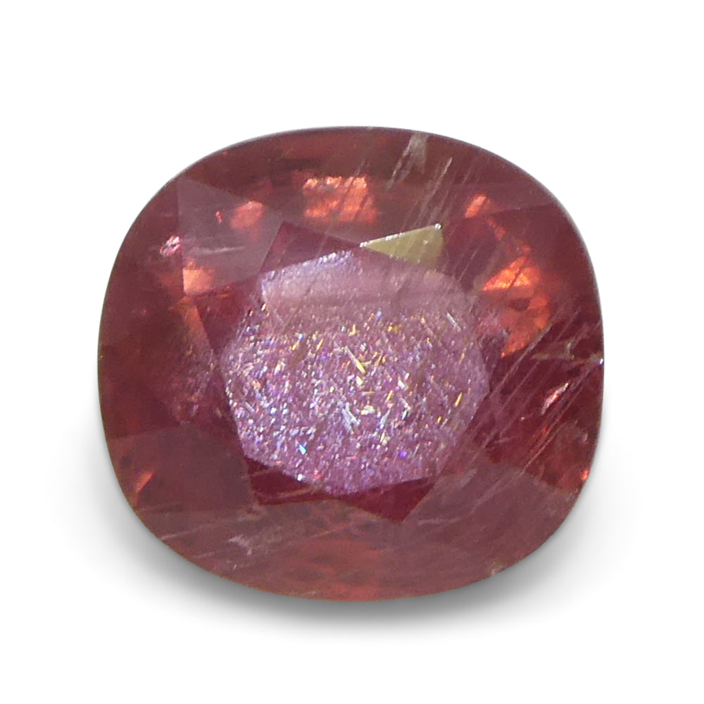 Sapphire 1.48 cts 6.37 x 5.96 x 4.12 mm Cushion Orangy-Pink  $1190