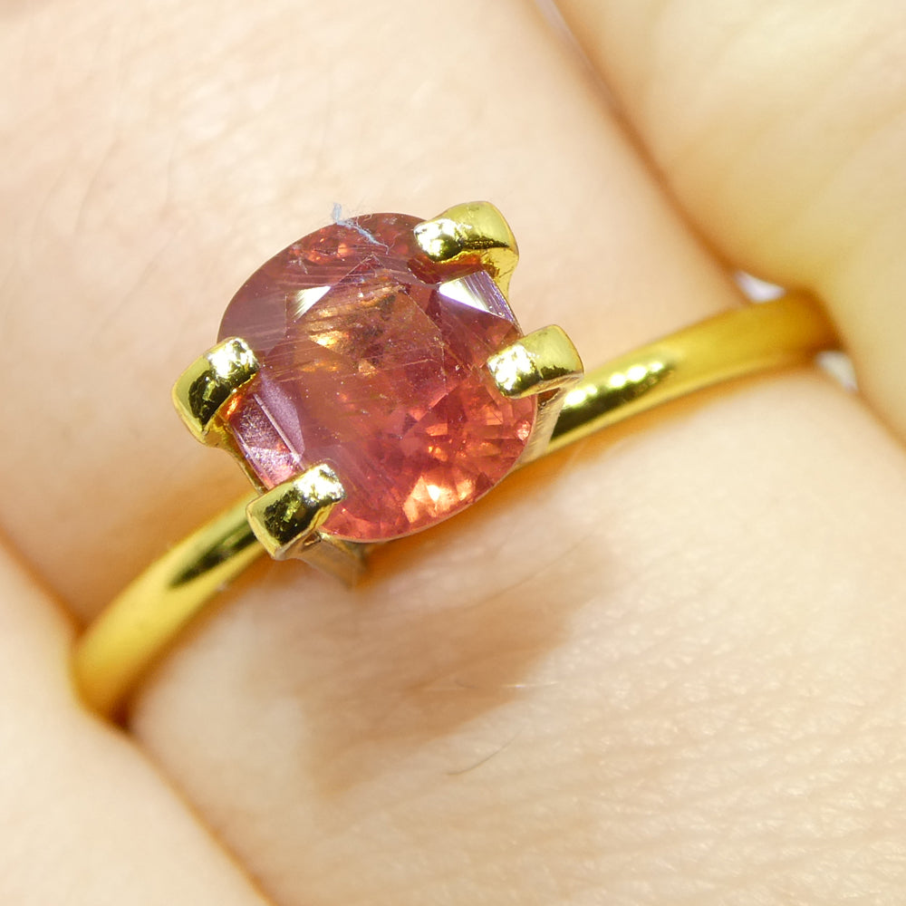 1.48ct Cushion Orangy-Pink Padparadscha Sapphire from Tanzania, Unheated - Skyjems Wholesale Gemstones