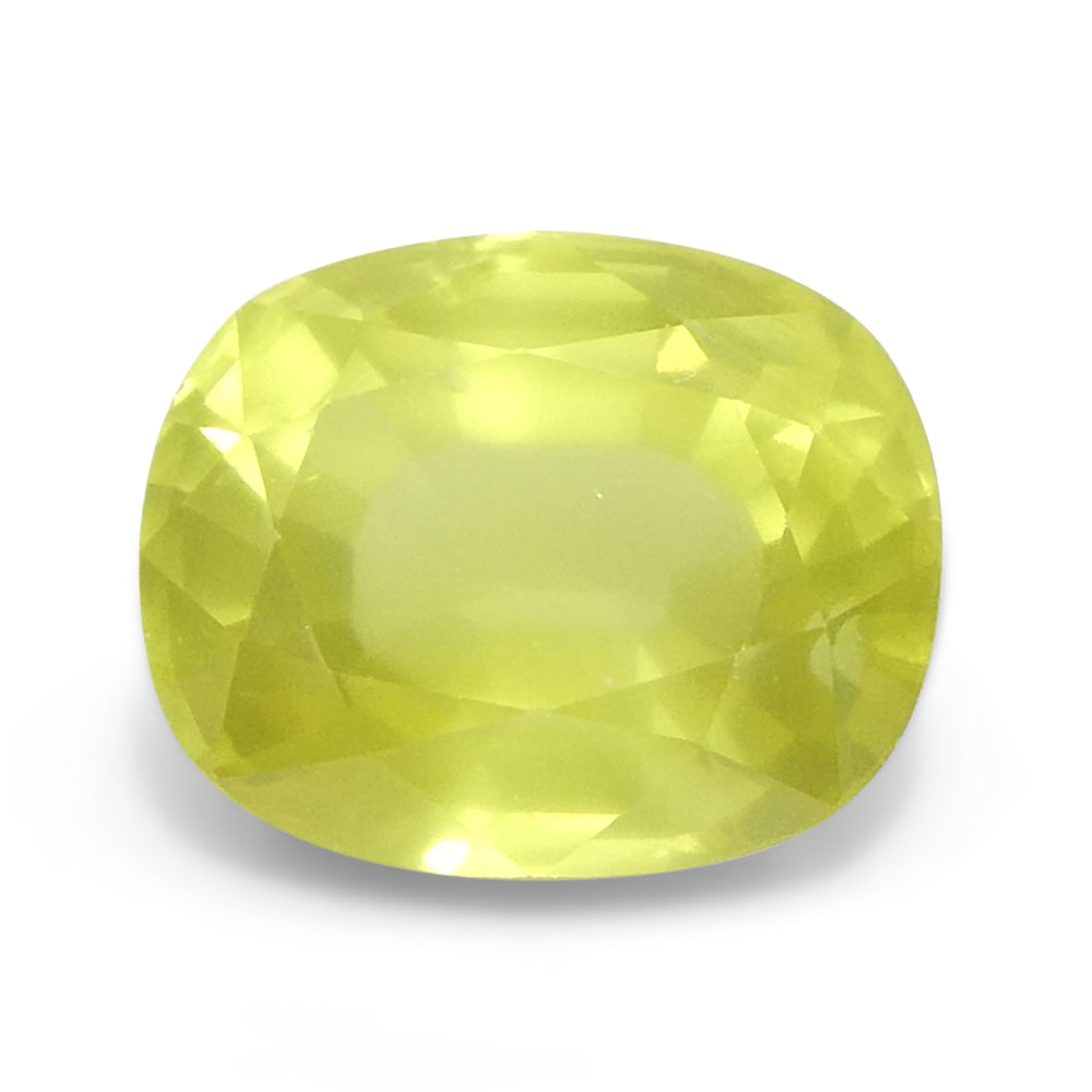 1.79ct Cushion Yellow Sapphire from Tanzania, unheated natural gemstone by SkyJems, premium yellow corundum for fine jewelry