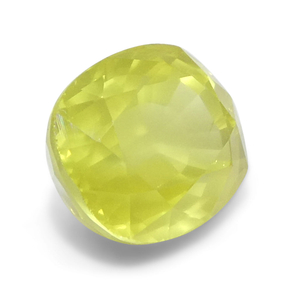 1.79ct Cushion Yellow Sapphire from Tanzania, Unheated - Skyjems Wholesale Gemstones