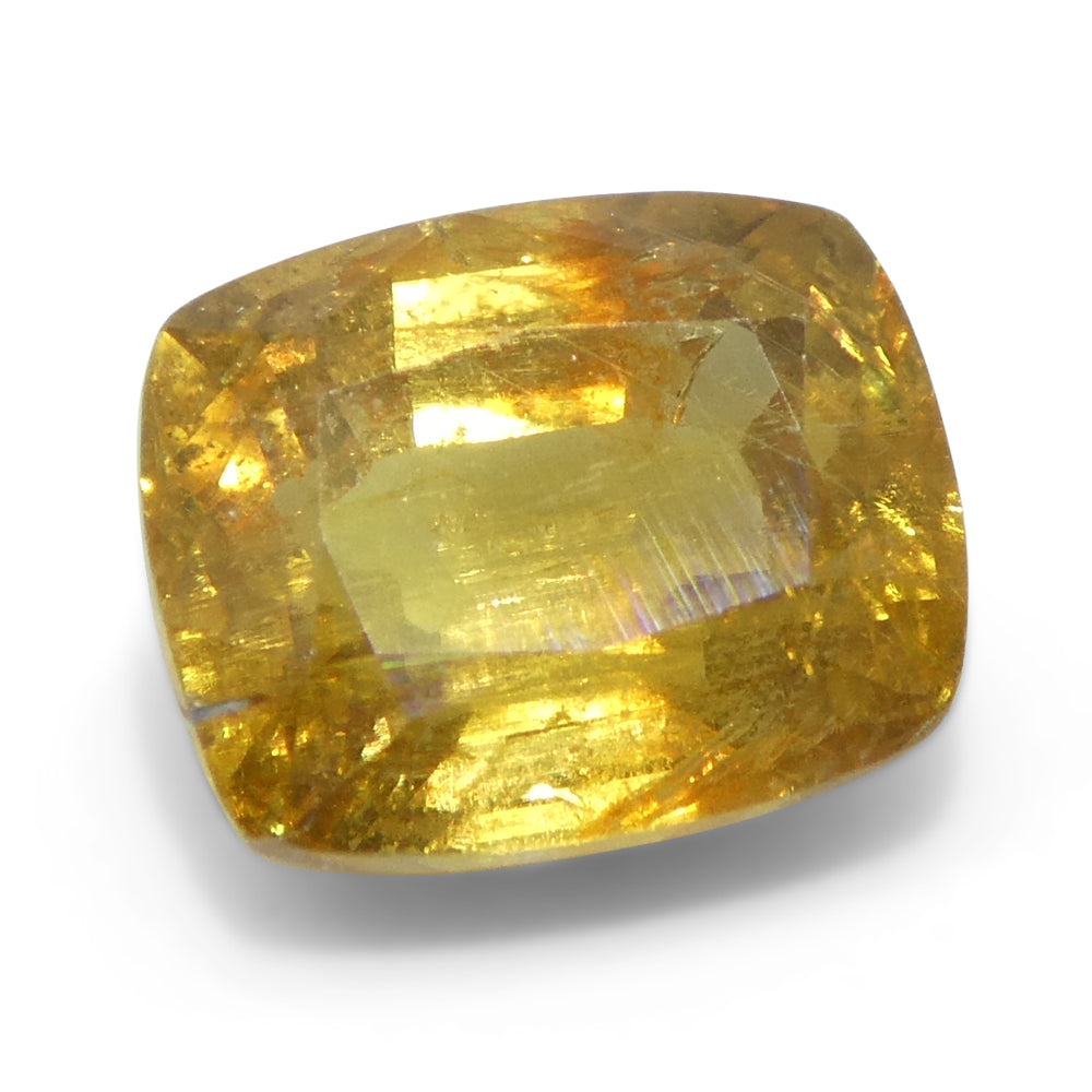 2.05ct Cushion Orange-Yellow Sapphire from Tanzania, Unheated - Skyjems Wholesale Gemstones