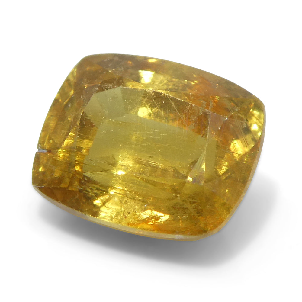 2.05ct Cushion Orange-Yellow Sapphire from Tanzania, Unheated - Skyjems Wholesale Gemstones