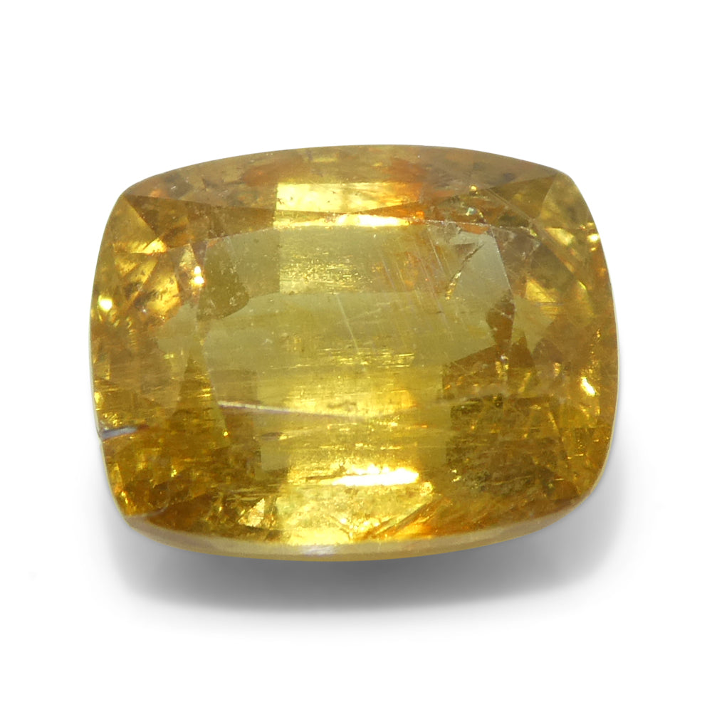 2.05ct Cushion Orange-Yellow Sapphire from Tanzania, Unheated - Skyjems Wholesale Gemstones