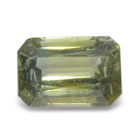 1.76ct Octagonal/Emerald Cut Blue and Yellow Sapphire from Tanzania, Unheated