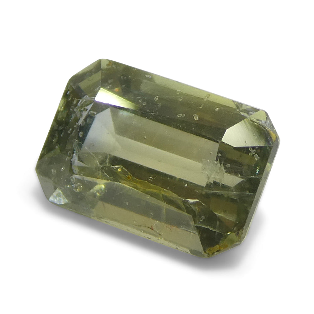 1.76ct Octagonal/Emerald Cut Blue and Yellow Sapphire from Tanzania, Unheated - Skyjems Wholesale Gemstones