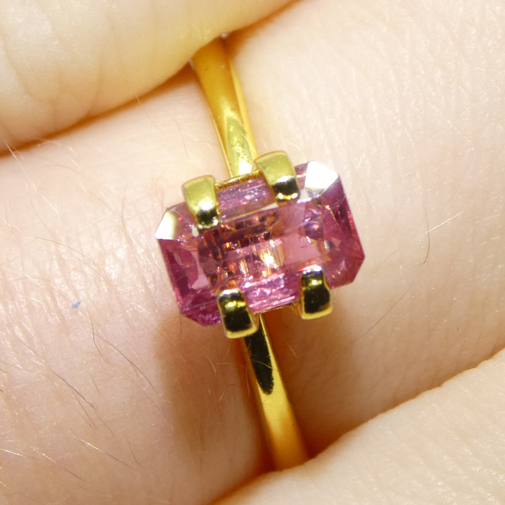 1.09ct Octagonal/Emerald Cut Pink Sapphire from Tanzania - Skyjems Wholesale Gemstones