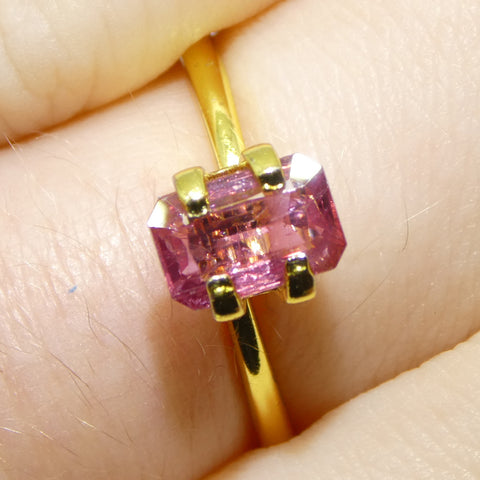 1.09ct Octagonal/Emerald Cut Pink Sapphire from Tanzania