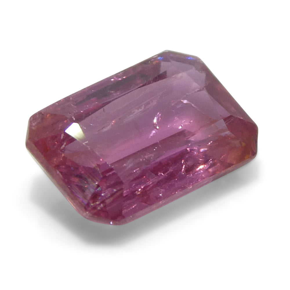 1.09ct Octagonal/Emerald Cut Pink Sapphire from Tanzania - Skyjems Wholesale Gemstones