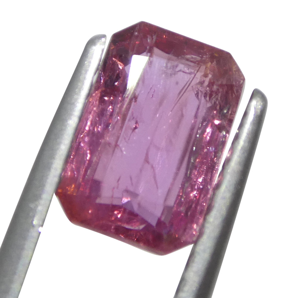 1.09ct Octagonal/Emerald Cut Pink Sapphire from Tanzania - Skyjems Wholesale Gemstones