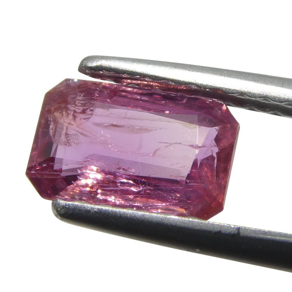 1.09ct Octagonal/Emerald Cut Pink Sapphire from Tanzania - Skyjems Wholesale Gemstones