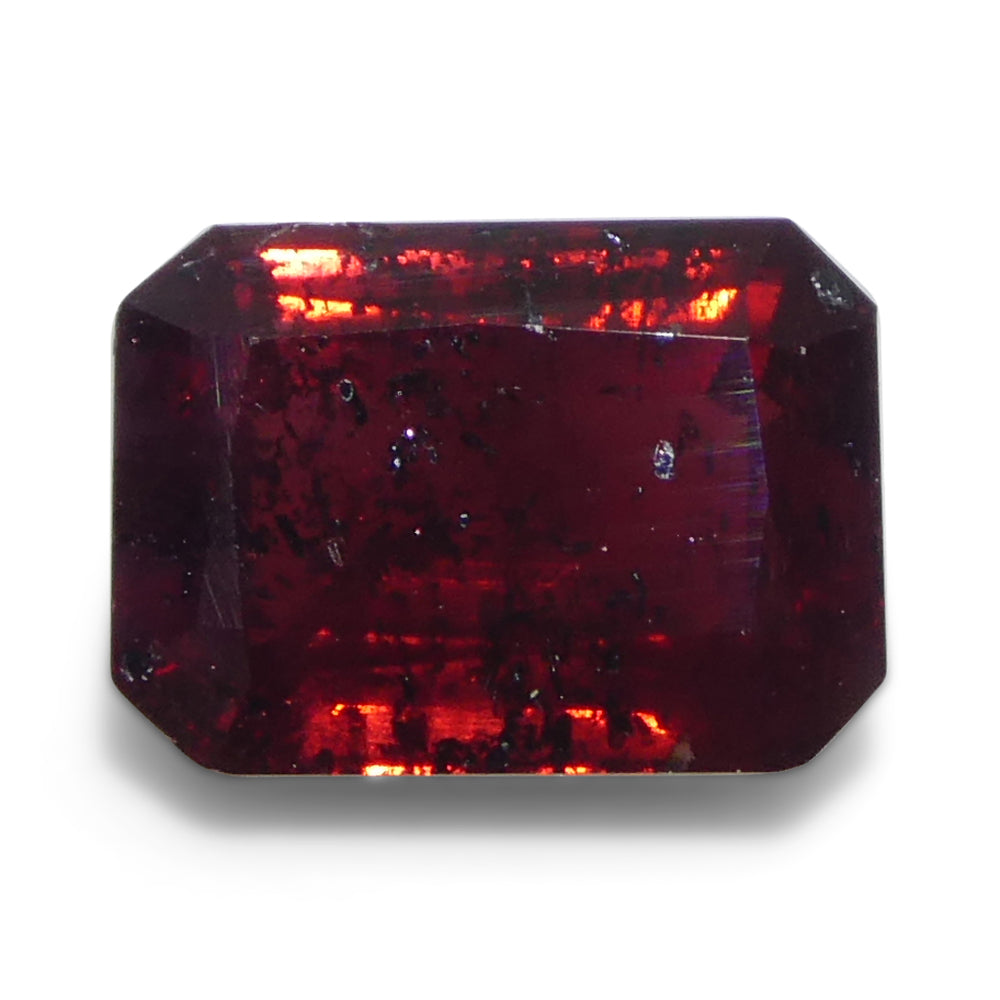 1.71ct Octagonal/Emerald Cut Red Sapphire from Tanzania - Skyjems Wholesale Gemstones