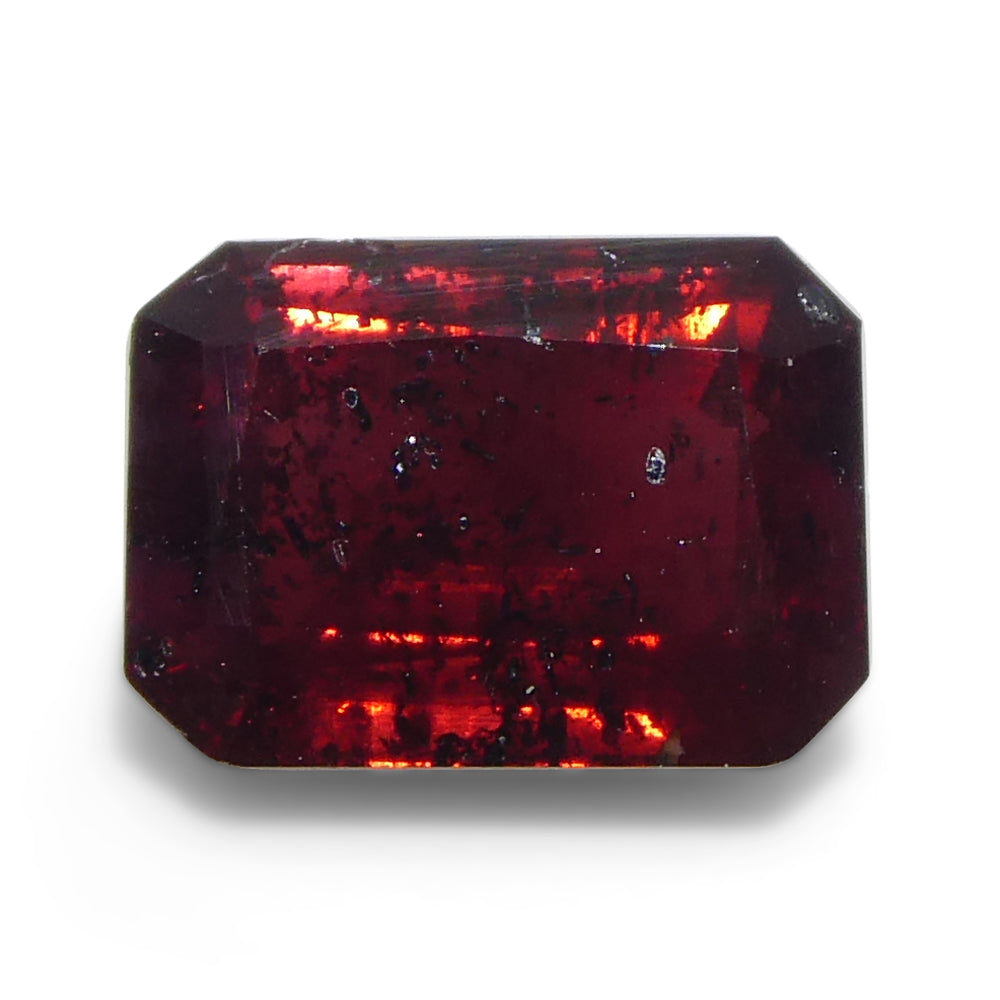 1.71ct Octagonal/Emerald Cut Red Sapphire from Tanzania - Skyjems Wholesale Gemstones