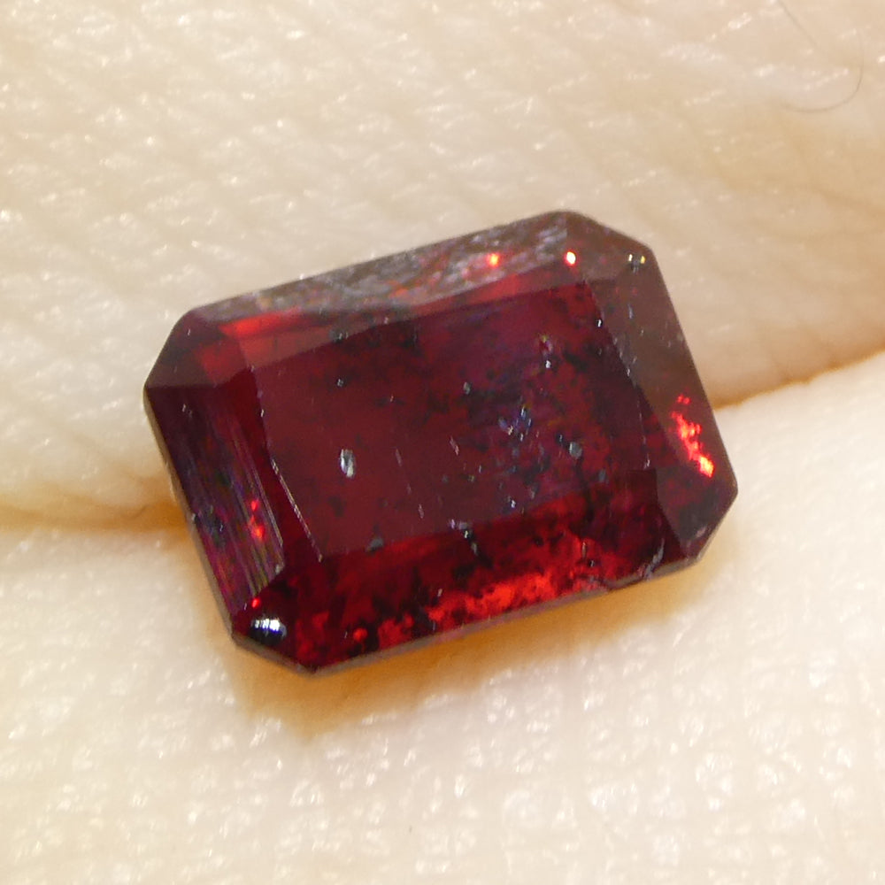 1.71ct Octagonal/Emerald Cut Red Sapphire from Tanzania - Skyjems Wholesale Gemstones