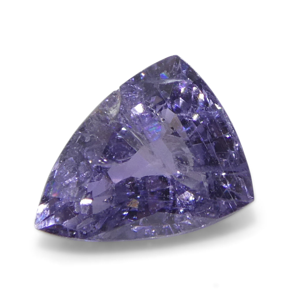 1.14ct Trillion Purple Sapphire from Tanzania, Unheated - Skyjems Wholesale Gemstones