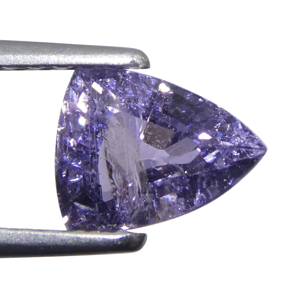 1.14ct Trillion Purple Sapphire from Tanzania, Unheated - Skyjems Wholesale Gemstones