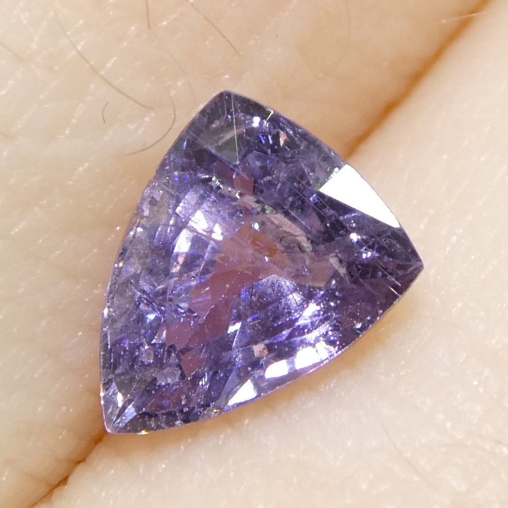 1.14ct Trillion Purple Sapphire from Tanzania, Unheated - Skyjems Wholesale Gemstones