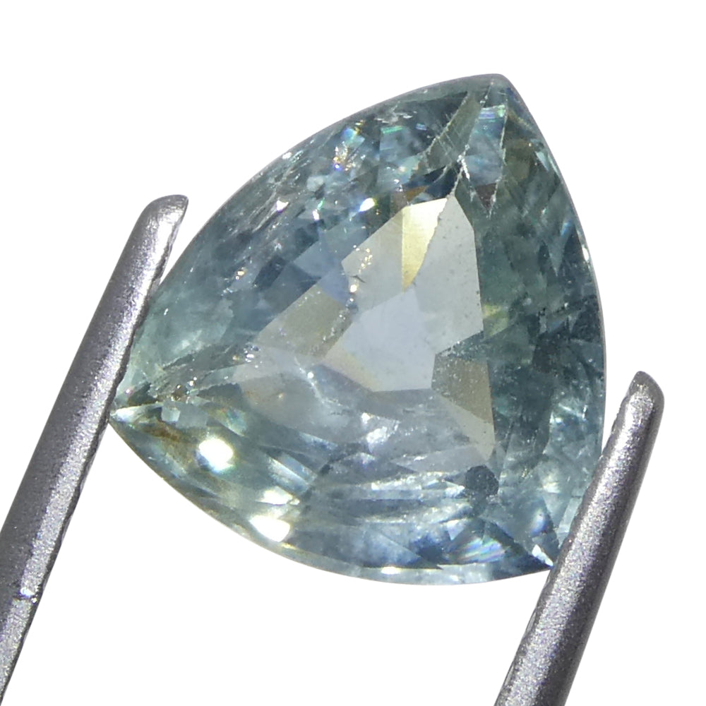 2.21ct Trillion Blue Teal Sapphire from Tanzania, Unheated - Skyjems Wholesale Gemstones