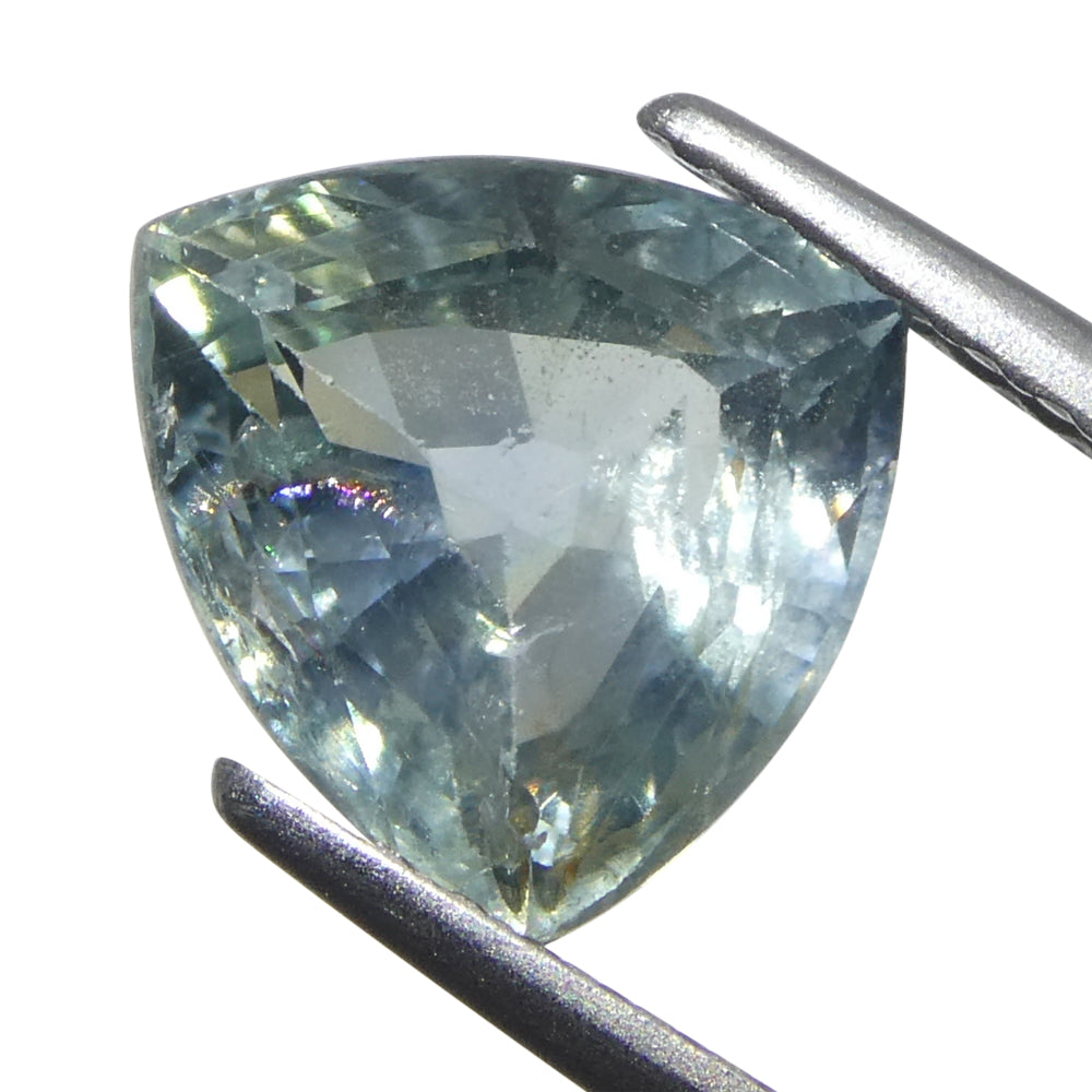 2.21ct Trillion Blue Teal Sapphire from Tanzania, Unheated - Skyjems Wholesale Gemstones