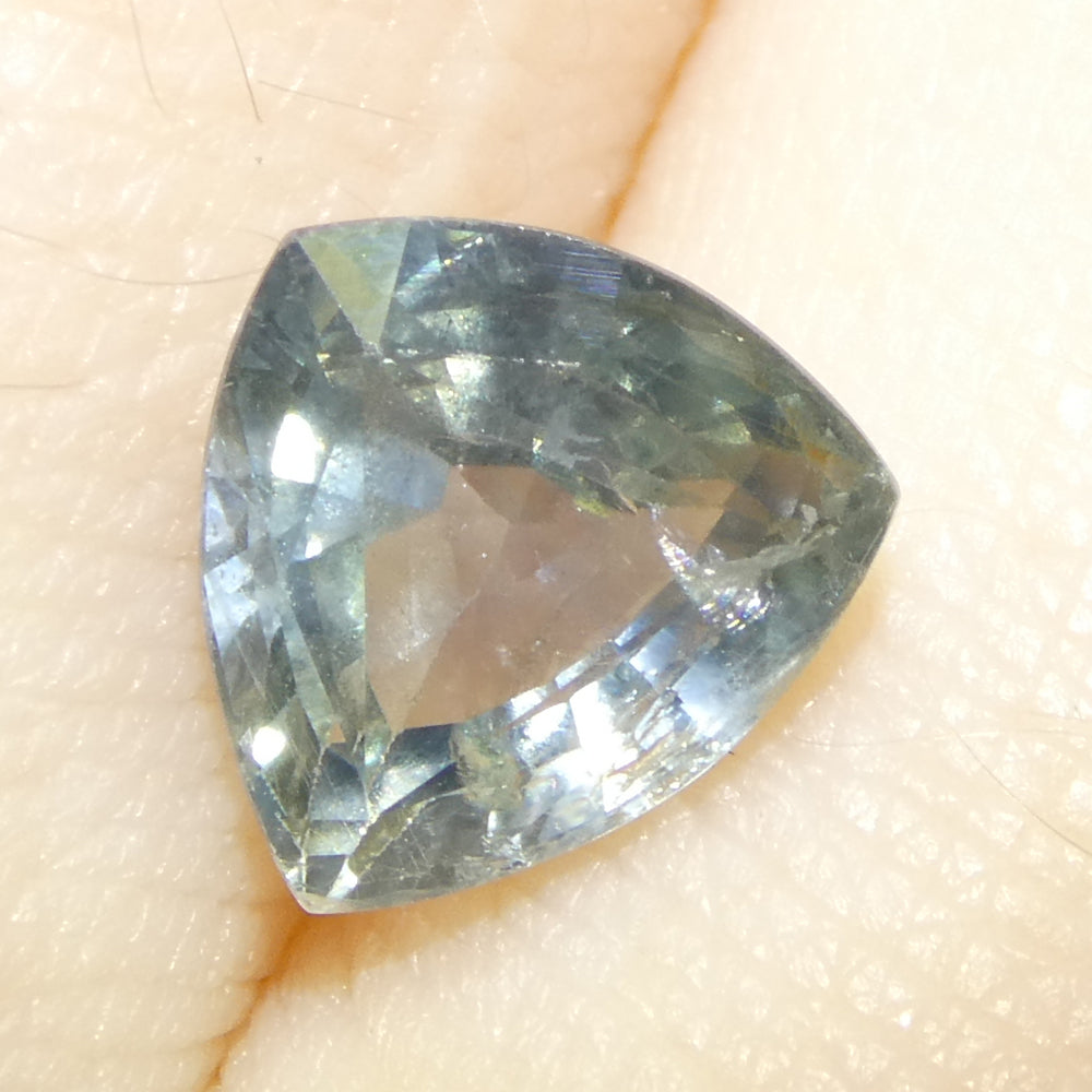 2.21ct Trillion Blue Teal Sapphire from Tanzania, Unheated - Skyjems Wholesale Gemstones