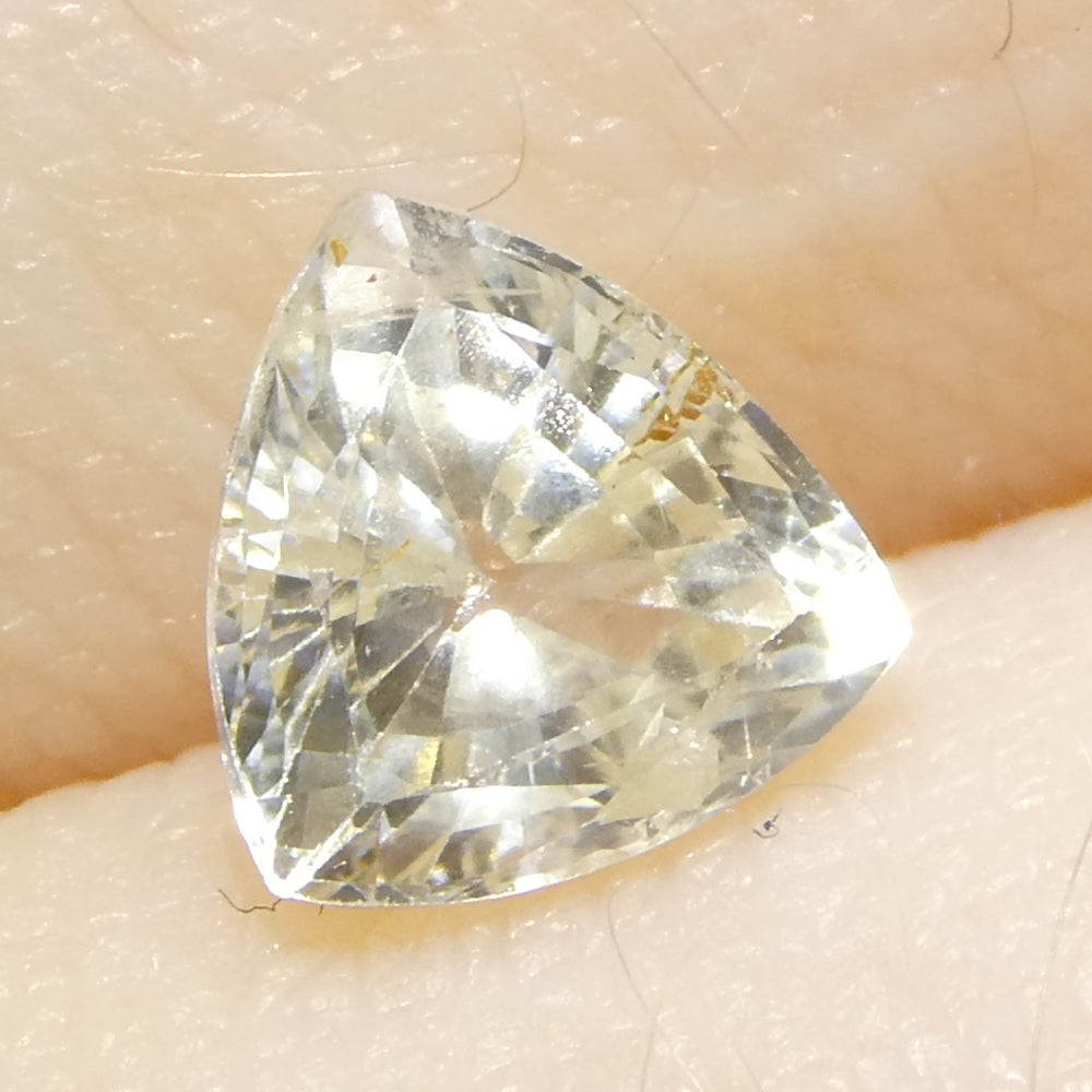 1.09ct Trillion White Sapphire from Tanzania, Unheated - Skyjems Wholesale Gemstones