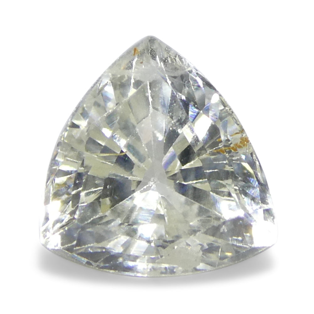 1.09ct Trillion White Sapphire from Tanzania, Unheated - Skyjems Wholesale Gemstones