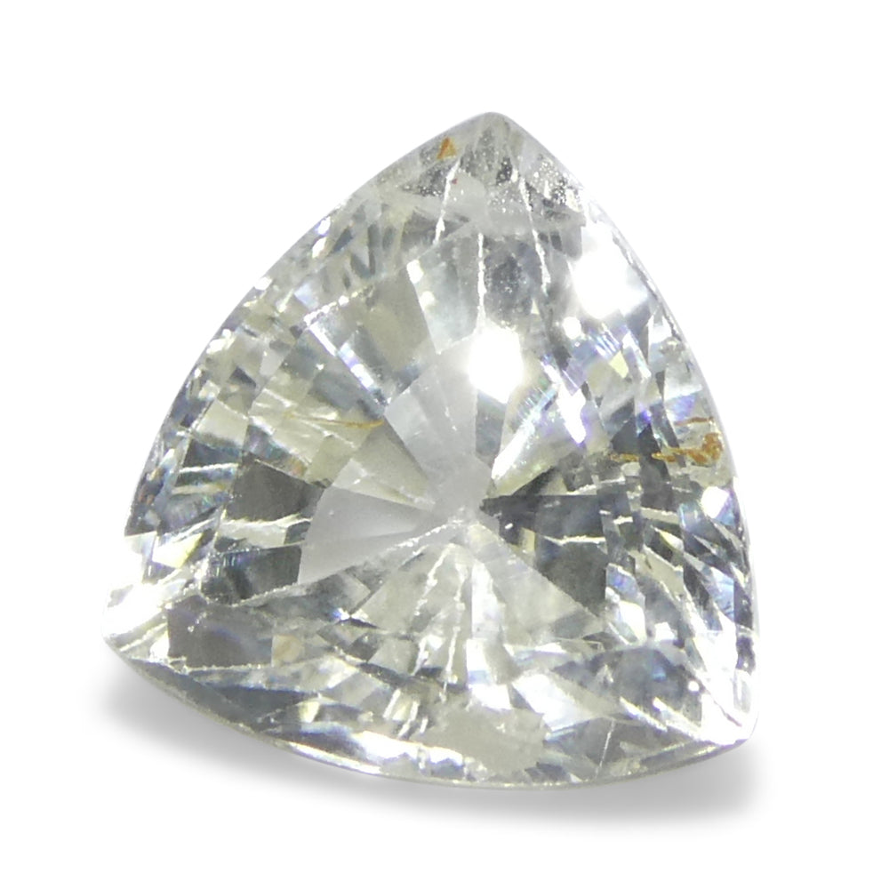 1.09ct Trillion White Sapphire from Tanzania, Unheated - Skyjems Wholesale Gemstones