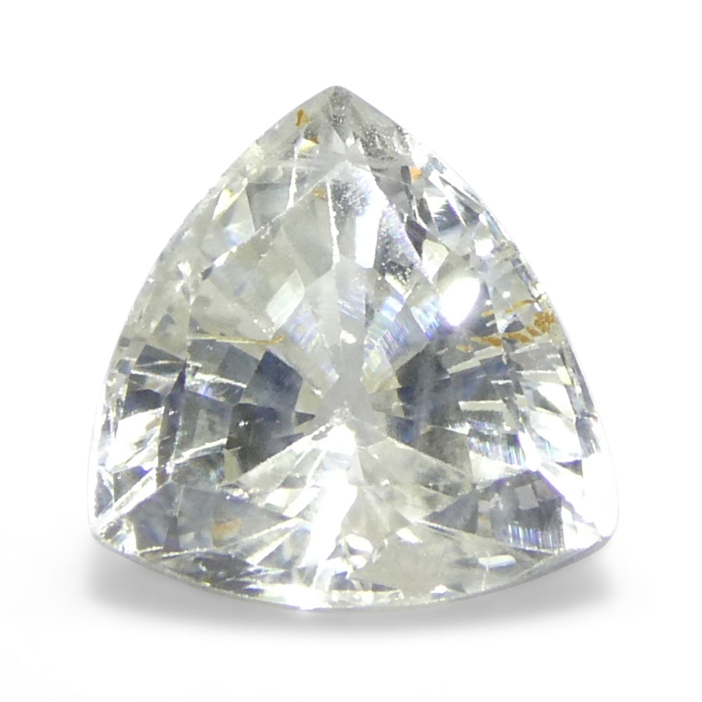 1.09ct Trillion White Sapphire from Tanzania, Unheated - Skyjems Wholesale Gemstones