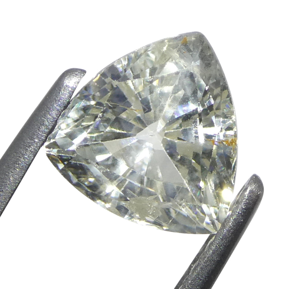 1.09ct Trillion White Sapphire from Tanzania, Unheated - Skyjems Wholesale Gemstones