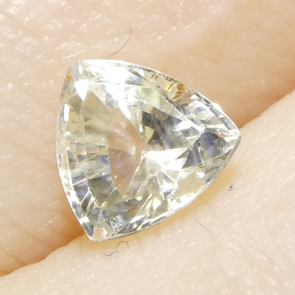 1.09ct Trillion White Sapphire from Tanzania, Unheated - Skyjems Wholesale Gemstones