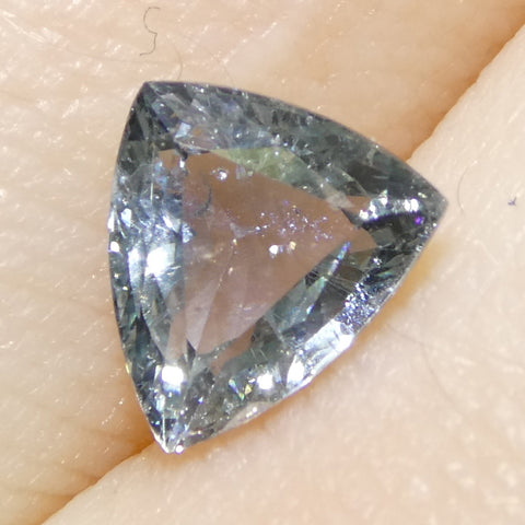 1.41ct Trillion Blue Teal Sapphire from Tanzania, Unheated