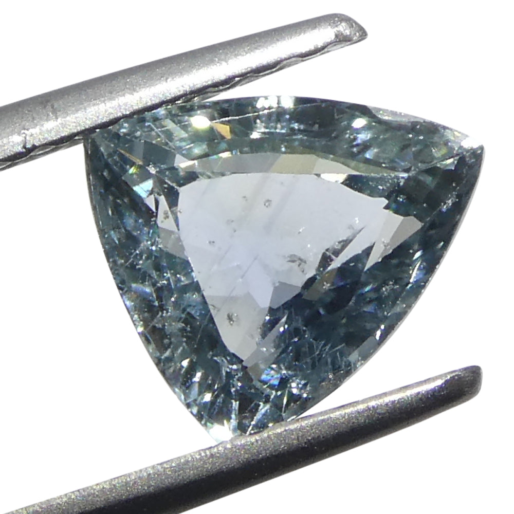 1.41ct Trillion Blue Teal Sapphire from Tanzania, Unheated - Skyjems Wholesale Gemstones